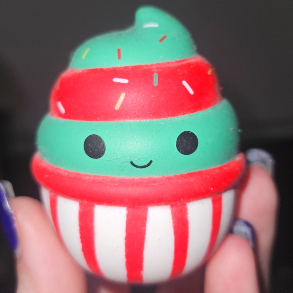 Chanal the Christmas Cupcake Holiday Squooshems by Squishmallows 2" stress ball